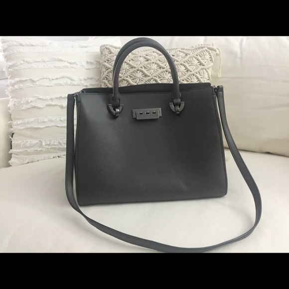Zac Posen Handbags - Zac Posen Grey Crossbody Purse Satchel Handbag